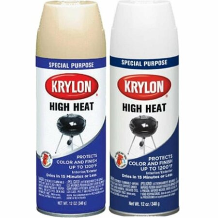 KRYLON 12 oz High Heat Spray Paint, Beige KR44584